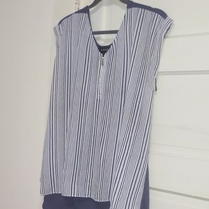 Women's sleeveless blue striped top